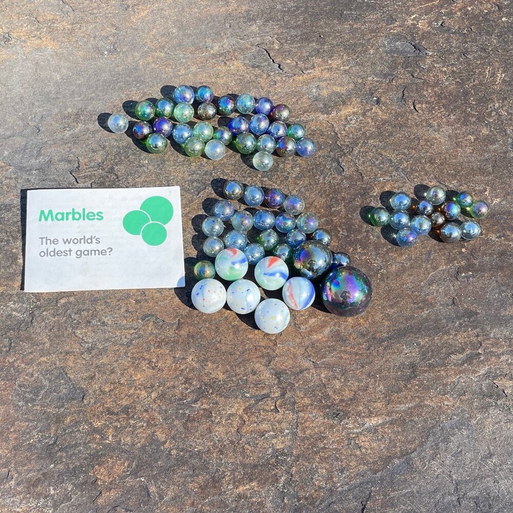 Vintage Marbles Game in Wooden Storage Box - Picture 10 of 11